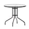 Flash Furniture Bellamy 31.5'' Bronze Round Tempered Glass Metal Table TLH-070-2-BZ-GG - alternate 7